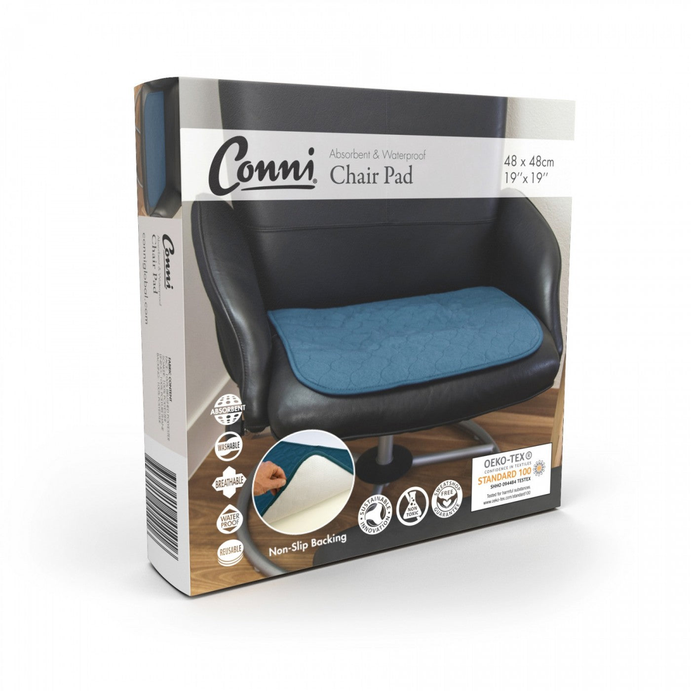 Cushion / Waterproof Pad - Wheelchair (Small) - Conni - Teal Blue (Q44009)