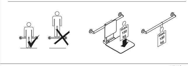 Grab Rail - Straight 600mm - Matt Black (S900B)