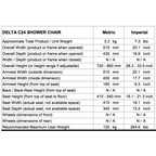 Shower Chair With Backrest And Arms - Delta C24 (Q11006)
