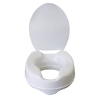 Toilet Seat - Raised 10cm (4") - White With Lid - Delta - (Q14002)