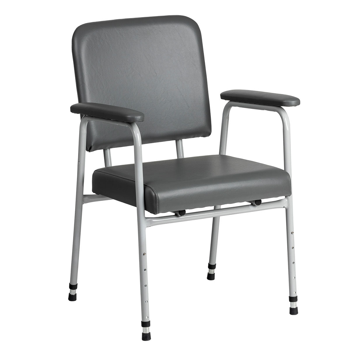 Rehab Chair - Adjustable Height - Grey leather look (H36NGL)